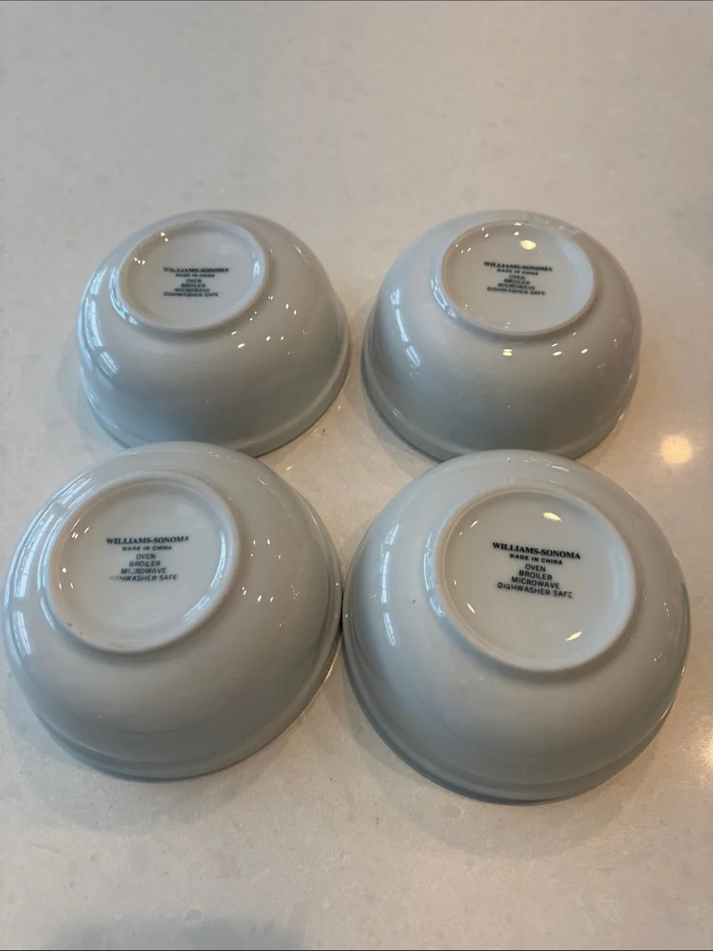 Williams Sonoma White Ceramic Ramekins Set of 4